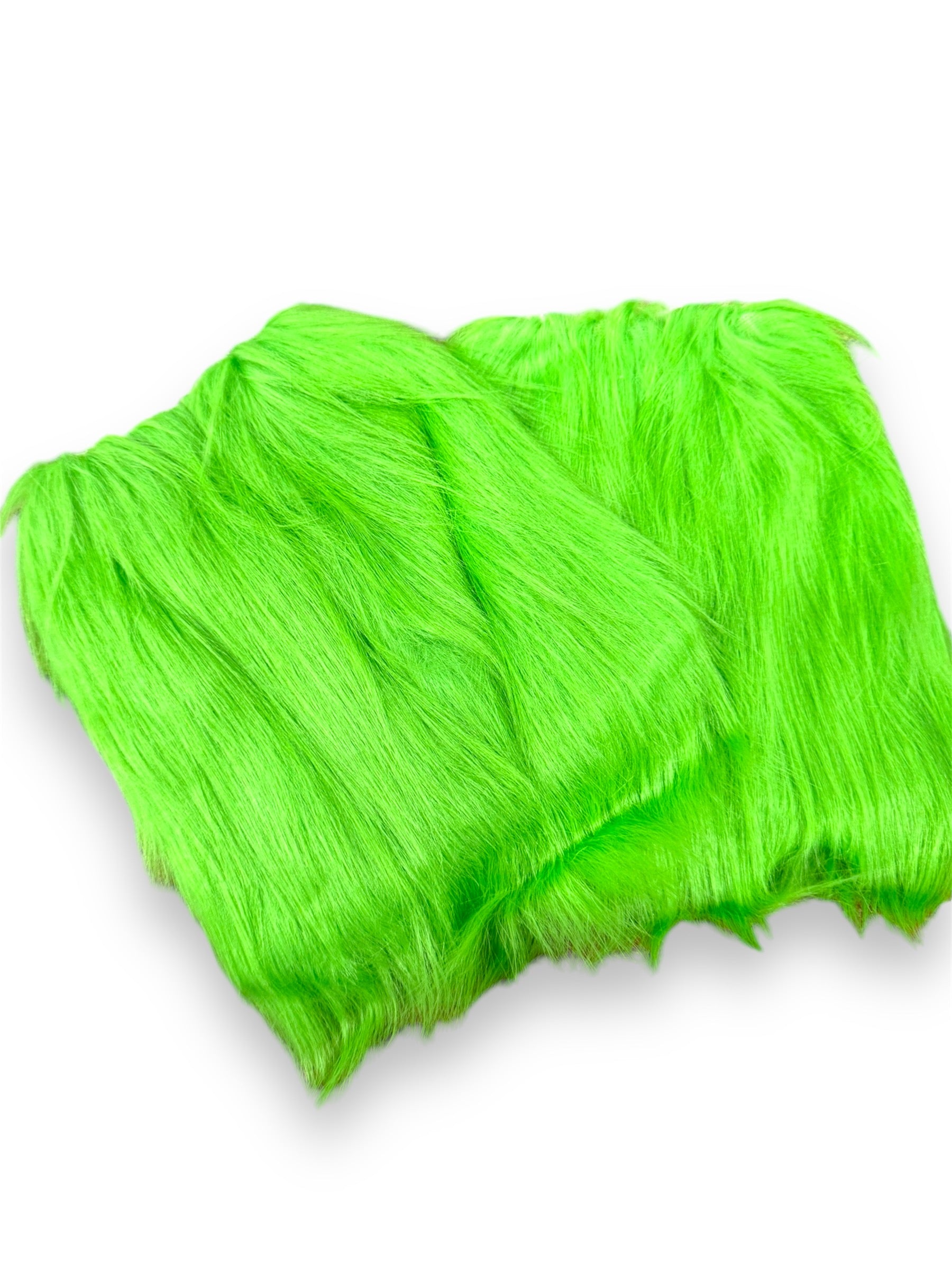 Lime green fuzzy leg warmers