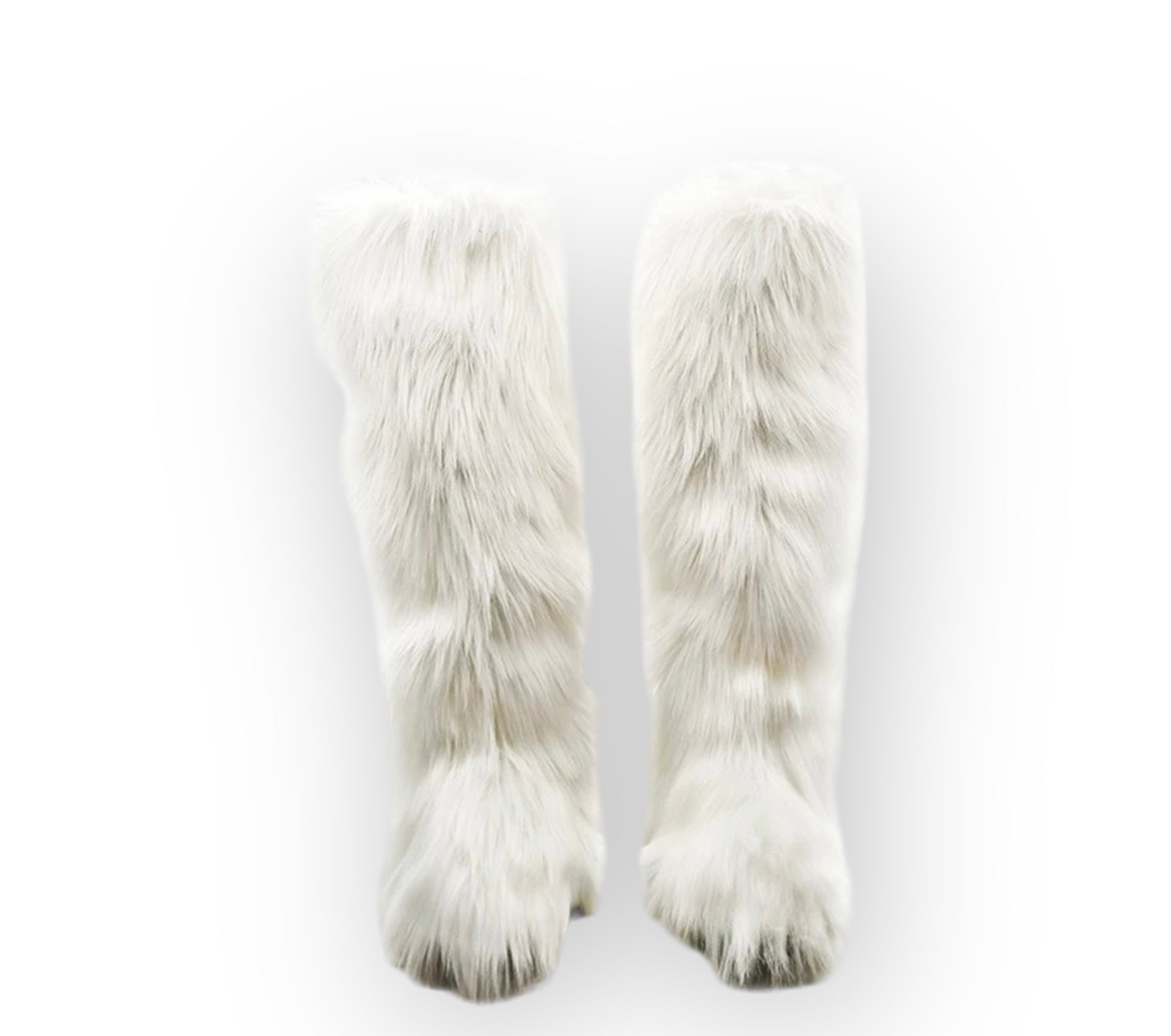 White Fuzzy Boots