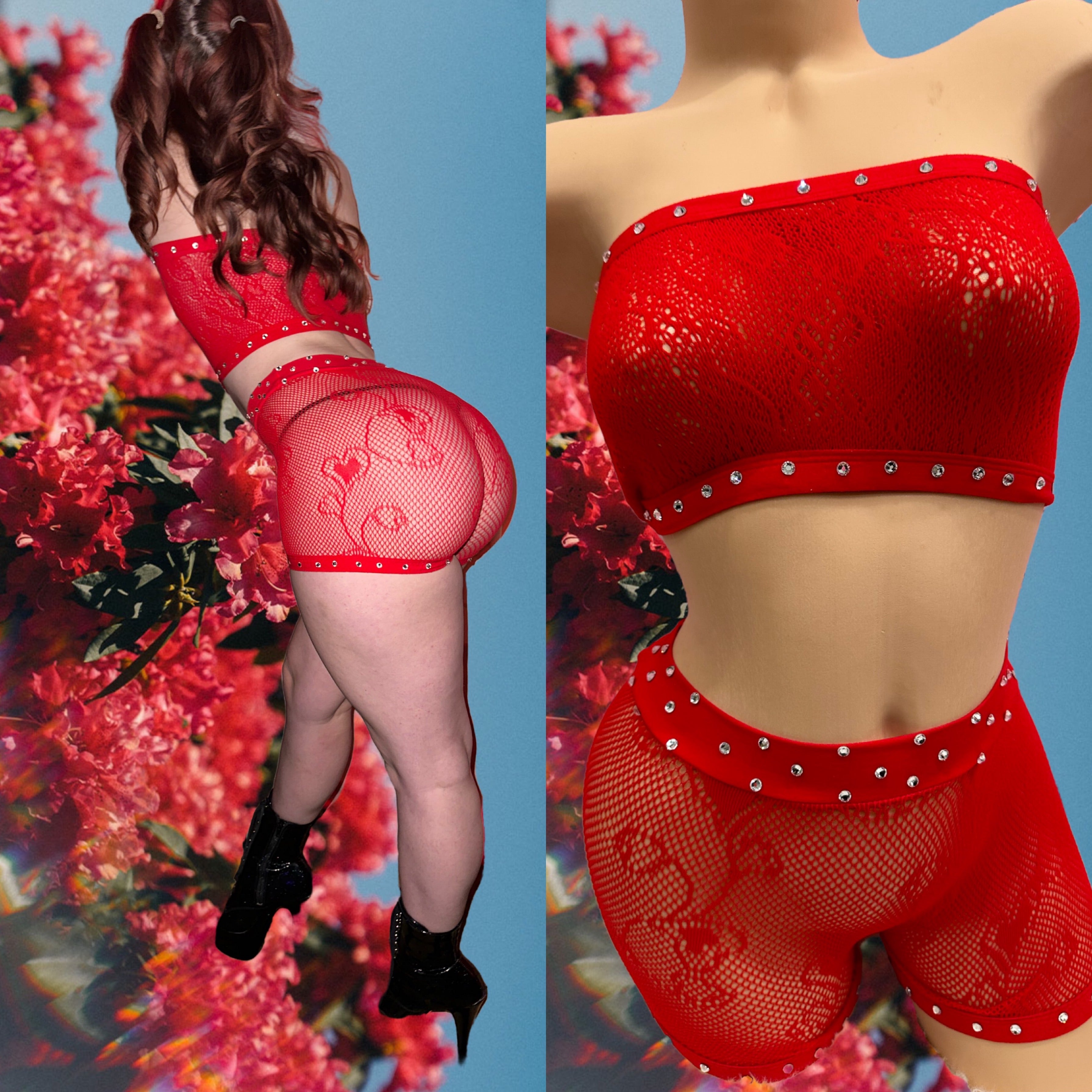 Red Two Piece Outfit
