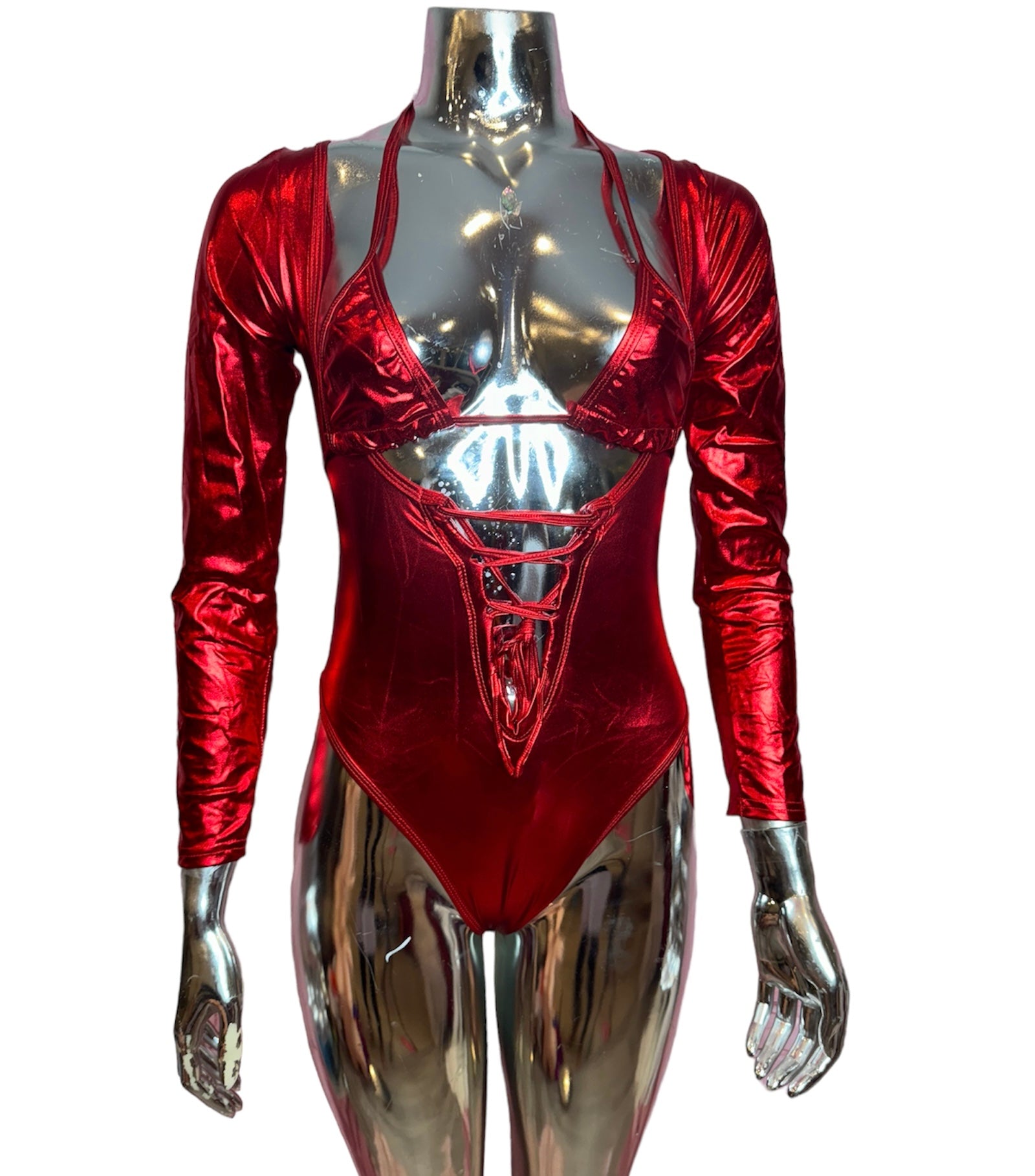 Metalic Red Bartender Outfit