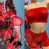 Red Two Piece Outfit